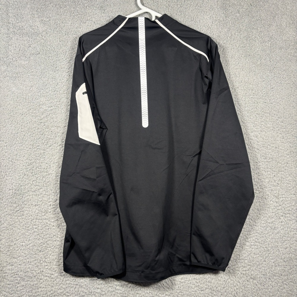 Nike Pullover Mens L Black 1/4 Zip Panther Athletic Sleeve Pocket Reflective - Picture 6 of 9